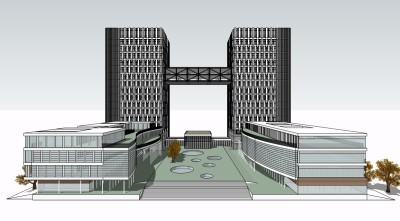 商业办公大楼su模型下载
