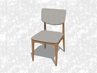 现代简约休闲椅su模型，背靠椅草图大师模型下载