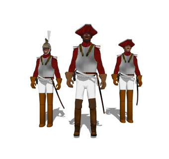 现代士兵草图大师模型，游戏角色sketchup模型下载