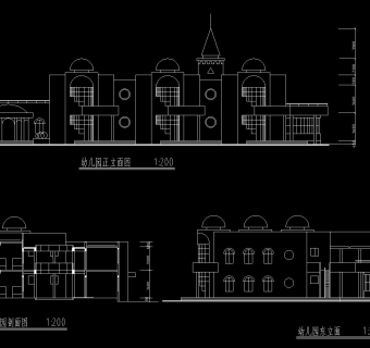 六班幼儿园施工图，幼儿园cad建筑工程图纸下载