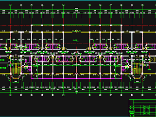 综合服务楼建筑施工图，服务楼CAD施工图纸下载