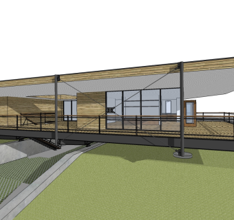 现代山地别墅草图大师模型，别墅sketchup模型