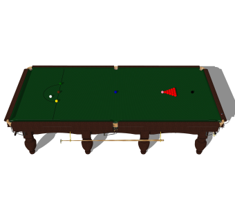 现代台球桌草图大师模型，台球桌SKB文件下载