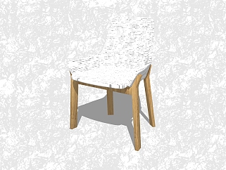 现代创意小座椅su模型，<em>椅子</em>草图大师模型下载