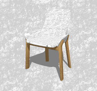 现代创意小座椅su模型，椅子草图大师模型下载