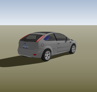 现代汽车草图大师模型，汽车sketchup模型