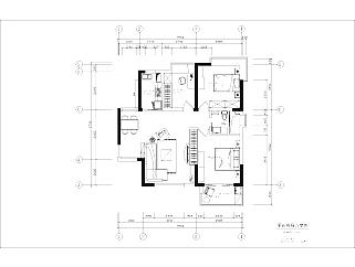 两室一厅户型图CAD施工图附完工照片，户型图CAD建筑图纸下载