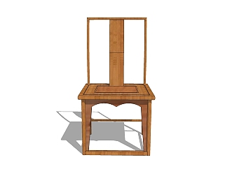  中式精品单椅SU模型，单椅sketchup模型下载