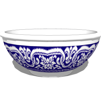  现代陶瓷器皿草图大师模型，陶瓷器皿sketchup模型下载