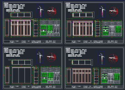 原创整木定制产品标准化CAD图集，整木定制产品CAD施工图纸下载