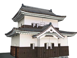 日式建筑草图大师模型下载、日式建筑su模型下载
