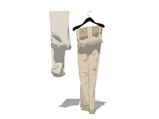 现代裤子sketchup模型下载，裤子skb模型分享