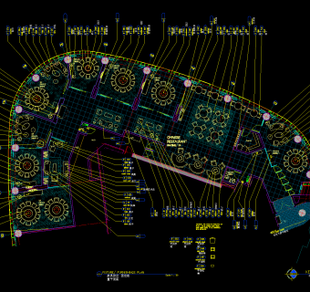 北京中餐厅设计CAD施工图，餐厅CAD布置图下载