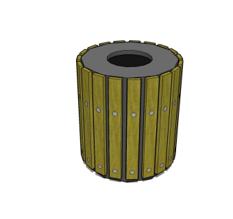 现代垃圾桶su模型下载、垃圾桶草图大师模型下载