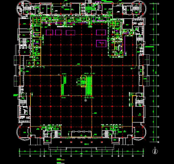 藏式宾馆CAD施工图，宾馆CAD建筑图纸下载