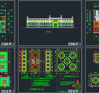 藏式咖啡厅CAD素材，咖啡厅CAD建筑图纸下载