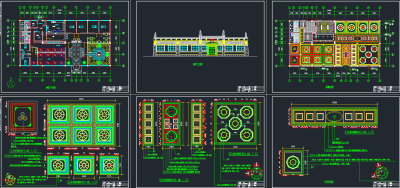 藏式咖啡厅CAD素材，咖啡厅CAD建筑图纸下载