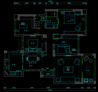 碧桂园欧式四房cad施工图下载、碧桂园欧式四房dwg文件下载