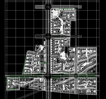 小区规划总施工图CAD图纸