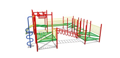 现代儿童游乐器材草图大师模型，游乐设施su模型下载