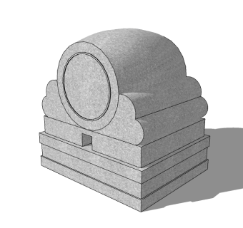 抱鼓石sketchup模型下载，抱鼓石草图大师模型