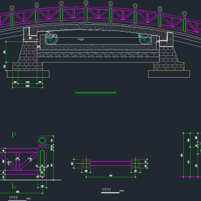 原创桥CAD平面图，桥CAD立面图纸下载