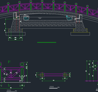 原创桥CAD平面图，桥CAD立面图纸下载