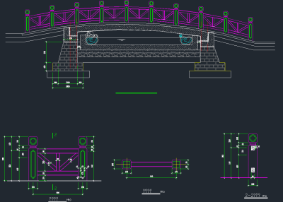 原创桥CAD平面图，桥CAD立面图纸下载