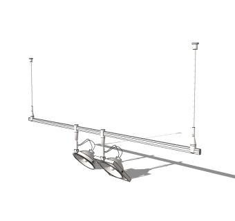  创意工业风射灯SU模型，射灯草图大师模型