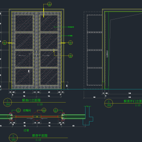 最新门楼节点CAD大全，门楼CAD施工图纸下载