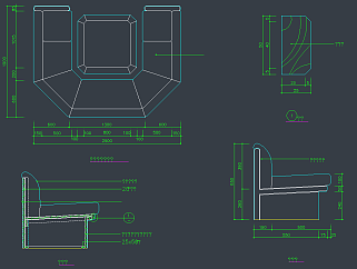 最齐餐边柜CAD合集，餐边柜CAD施工图纸下载