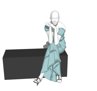 现代模特草图大师模型，模特SKB文件下载