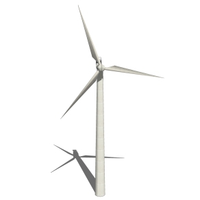 现代发电家用风车skb文件，风车sketchup模型下载