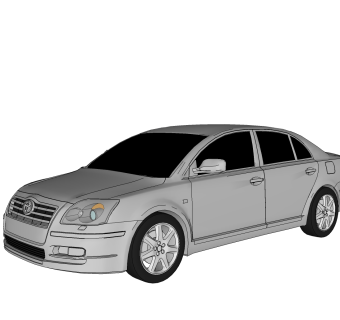 现代汽车免费su模型，现代汽车sketchup模型，汽车su素材下载