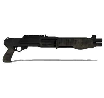 意大利弗兰基SPAS-12散弹枪草图大师模型，散弹枪SU模型下载