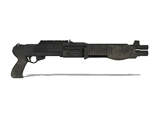 意大利弗兰基SPAS-12散弹枪草图大师模型，散弹枪SU模型下载
