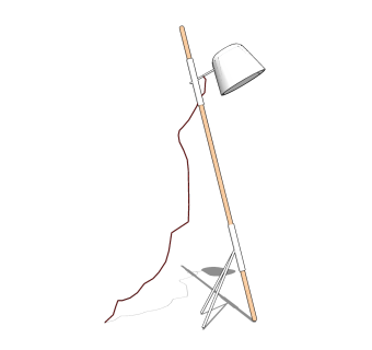 现代创意吊灯落地灯草图大师模型，创意吊灯落地灯sketchup模型免费下载