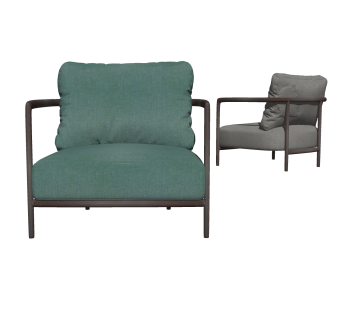 新中式布艺单人沙发su模型，单人沙发sketchup模型下载