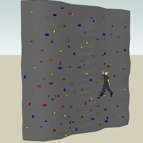 现代攀岩墙su模型下载、攀岩墙草图大师模型下载