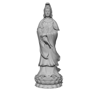 现代观世音菩萨su模型，雕塑草图大师模型下载