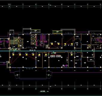 三甲医院19层大楼完整电气图纸，医院电气CAD设计图纸下载