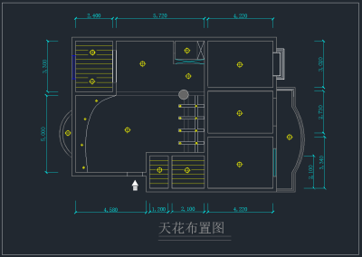 天花布置图CAD图库，天花CAD建筑图纸下载