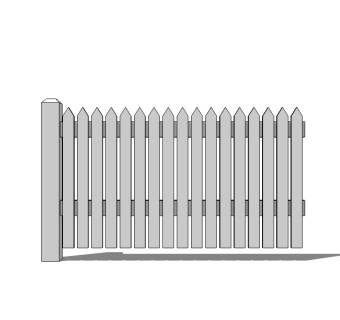 现代乡村风格篱笆栏杆su模型下载、乡村风格篱笆栏杆草图大师模型下载