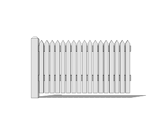 现代乡村风格篱笆栏杆su模型下载、乡村风格篱笆栏杆草图大师模型下载