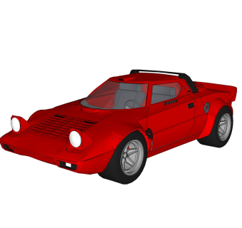 现代汽车免费su模型，汽车sketchup模型，汽车草图大师模型素材下载