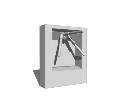 现代人行摆闸草图大师模型，人行摆闸sketchup模型下载