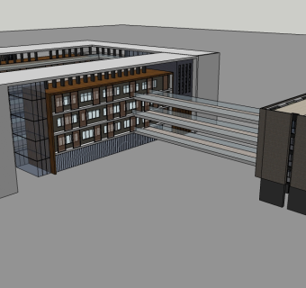现代办公楼免费su模型