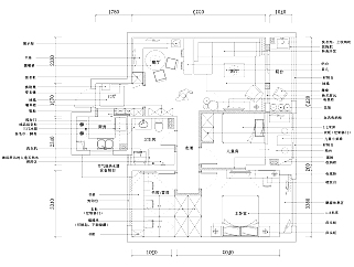 田园雅居三室两厅CAD图纸，户型图，效果图下载