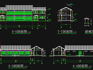 四合院CAD建筑设计图纸，四合院建筑施工图纸下载