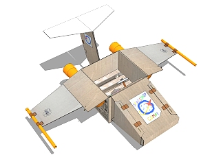 现代纸质<em>飞机</em>玩具草图大师模型，玩具su模型下载